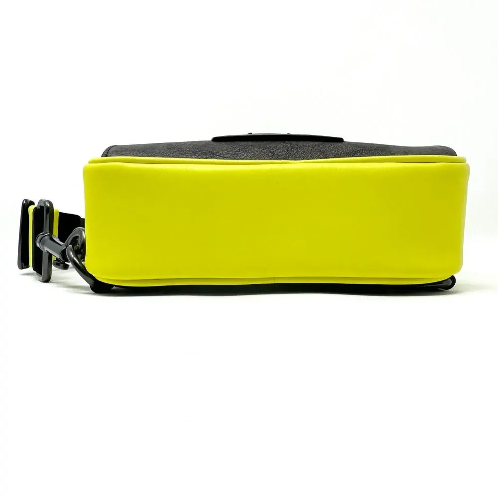 Coach Track Pack In Colorblock Signature Canvas Mahogany Bright Yellow CL432